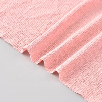 China Others Factory Outlet Solids Dyed Spandex Warp Knit Stretch Crepe Polyester Fabric For Dresses for sale