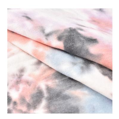 China 100% heat preservation top quality polyester new tie dyed garment and hoodie knit fabric for sale