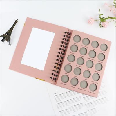 China Waterproof Empty Book Eyeshadow Palette Paper Box Eyeshadow Palette Customized for sale