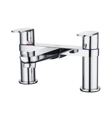 China Contemporary British Brass Shower Mixer Tap Exposed Bathroom Bath Faucet for sale