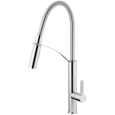 China Contemporary Pull Out Kitchen Faucet , Kitchen Sink Mixer Tap With Pull Down Sprayer Chrome for sale