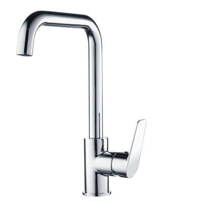 China Contemporary Modern Brass Hot And Cold Sink Faucets Deck Mounted Single Handle Water Mixer Tap Kitchen Faucet for sale