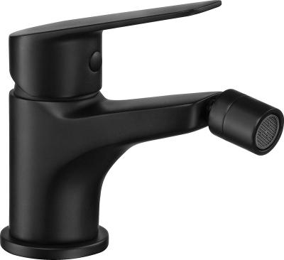 China Contemporary Promotion Series Sanitary Ware Faucet Matte Black Brass Toilet Bidet Mixer Tap for sale