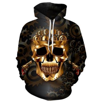 China Anti-wrinkle 2021 Autumn New Men&'s Color Spring And Skull 3D Digital Printing Fashion Hoodie for sale