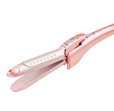 China Household Do Not Hurt Hair Dual End Splint Curling Irons Portable Pink Hair Straightener for sale