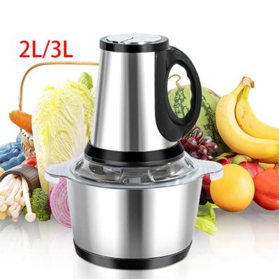 China High efficiency 2022 Hot Sell 2L 3L Small Meat Chopper Best Home Kitchen Food Cheap Stainless Steel Electric Meat Grinder For Sale for sale