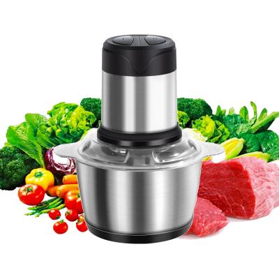 China High efficiency 2022 Hot Sell 2L 3L Small Meat Chopper Best Home Kitchen Food Cheap Stainless Steel Electric Meat Grinder For Sale for sale