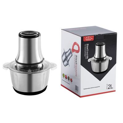 China High efficiency 2022 Hot Sell 2L 3L Small Meat Chopper Best Home Kitchen Food Cheap Stainless Steel Electric Meat Grinder For Sale for sale