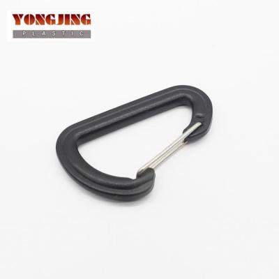 China Durable Outdoor Carabiner D-Shaped Aluminum Hook Clip Key Chain Upright Carabiner For Camping Hiking for sale