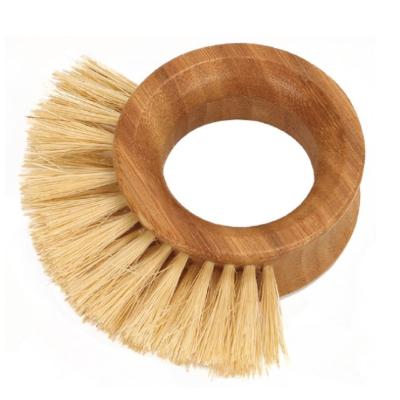 China Sustainable Eco-friendly Bamboo Wood Ring Handle Washer Washing Fruit Fruit Kitchen Vegetable Cleaning Brush for sale