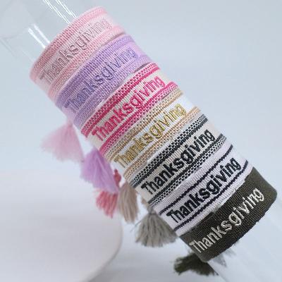 China BOHEMIA New 2023 Braided Woven Bracelet Boho Thanksgiving Day Embroidered Fringe Friendship Bracelet for sale