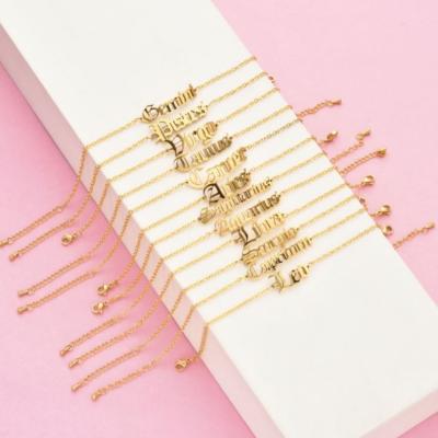 China Wholesale High Quality Adjustable Stainless Steel Fashion Jewelry Women Horoscope Sign Anklet New Gold Plated Zodiac Anklet for sale