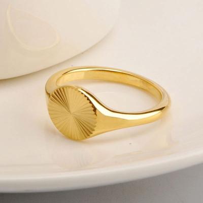 China Fashion Jewelry Gift 18K Gold IP Plating High Polished Stainless Steel Finger Ring for sale