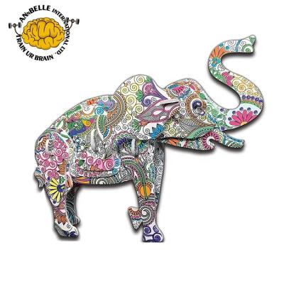 China DIY TOY Amazon Hot Selling Items Flower Garden Idea 3D Puzzle Animal DIY Creative Coloring Painting Toys for sale