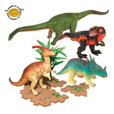 China Creative building toy 3D dinosaur puzzle intellective dinosaur toy collect toy Parasaurolophus Seismosaurus ceratosaurus styracosaurus for sale