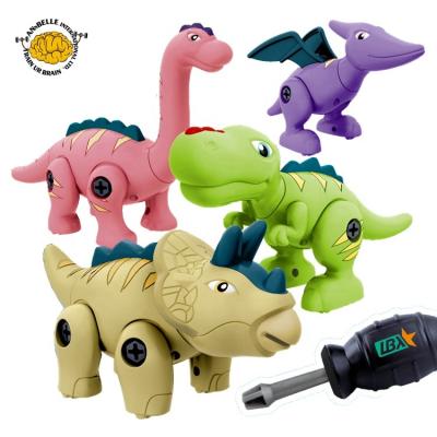 China Building Toy Take Apart Dinosaur Block Dinosaur Puzzle Automatic Screwdriver Manual Tool for sale