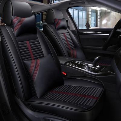 China Custom Eco-friendly 9d car leather seat cover padded full set of seat cover universal car sports car seat covers for sale