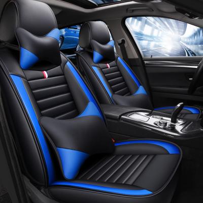 China Universal 5d PVC Leather Car Seats Cover Eco-friendly Sport Style Waterproof With Full Set Of Car Cushion Car Seat Covers for sale