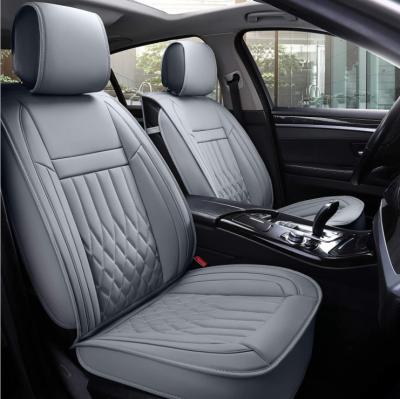 China Durable Waterproof Interior Accessories PVC Leather Universal Waterproof Dustproof Car Seats Covers Full Set Luxury Car Auto Seat Covers for sale