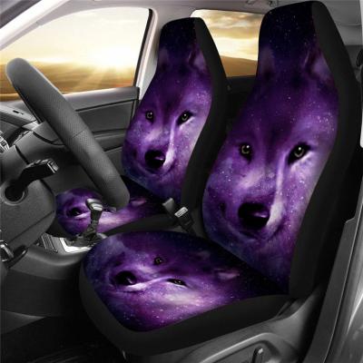 China 2021 Convenient Polyester Car Seat Covers 2pcs Customized Designed Seat Covers Universal Cyberpunk Style Seat Covers for sale