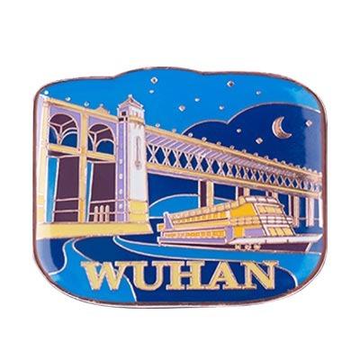 China Magnetic Metal Badge of Europe Bridge the Yangtze River for sale