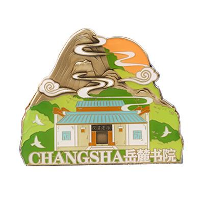 China Europe Changsha Yuelu Academy Zinc Alloy Metal Fridge Magnet for sale