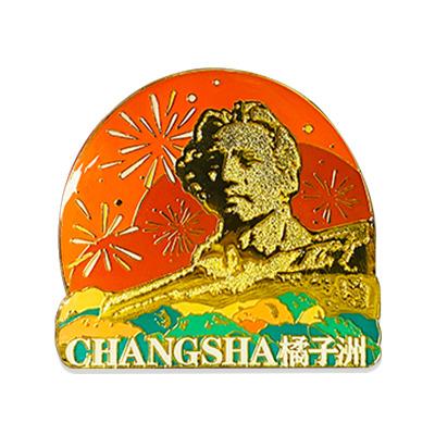 China Europe Changsha The Orange Island Zinc Alloy Metal Fridge Magnet for sale