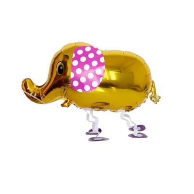 China Wholesale Foil Animal Elephant Celebrartion 2021 Cartoon Walking Helium Balloon for sale