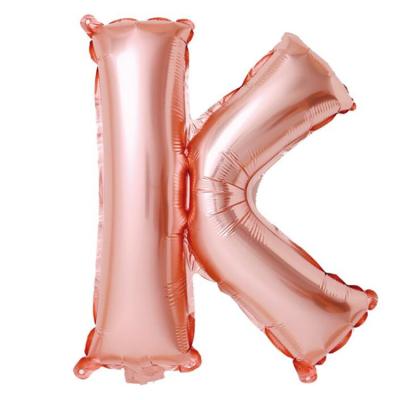 China Celebrartion 16 32 40 Inch Rose Gold Letter Balloons Mylar Foil Alphabet Letter A-Z Balloons For Wedding Birthday Party Decoration for sale