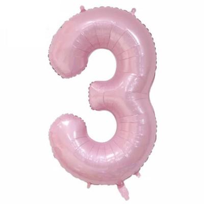 China Wholesale China Celebrartion Large 16 Inch Gold Large Numbers Pink Balloons for sale