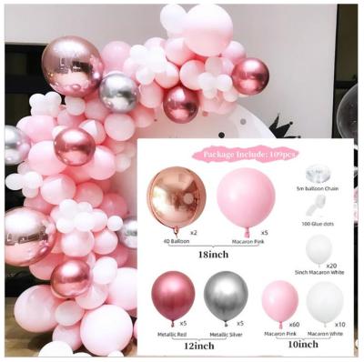 China 104pcs/set Festival Toys/Gift/Decorations/Latex Balloons Arch Kit Latex Balloon Wedding Birthday Party Garland for sale