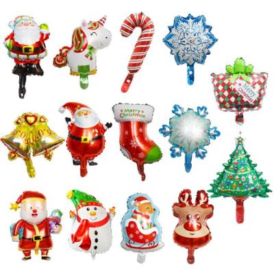 China Eco - Friendly Christmas Decorations Balloon Cane Aluminum Old Man Foil Christmas Balloon for sale