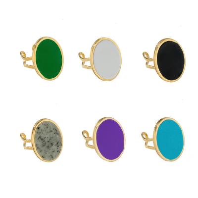 China Hot Sale New Clay Rings Women Jewelry Wholesale Hyperbola Multicolor Oval for sale