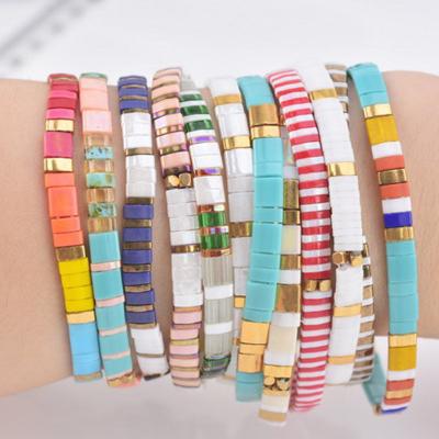 China BOHEMIA TILA Boho Tiramy Beads Colorful Beaded Fashion Bracelet Girls Women Gifts for sale