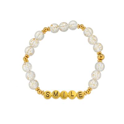 China TRENDY Designer alloy jewelry diy bracelet beaded crystal beads letters girls children's jewelry for sale