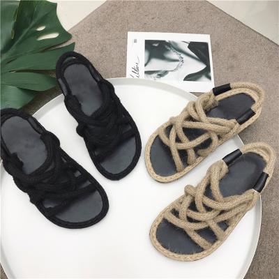 China Eco-Friendly Rattan Lovers Live With Own Vine Plaited Natural Tropical Item Wander Arranging Anywhere Slipper Bamboo And Rattan Summer Cool for sale