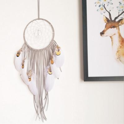 China 2022 Toy Hot Sales Custom Design Dreamcatcher Wall Crib Mobile Bohemian Decor Battery Operated Dreamcatcher Toy White Wind Bell for sale