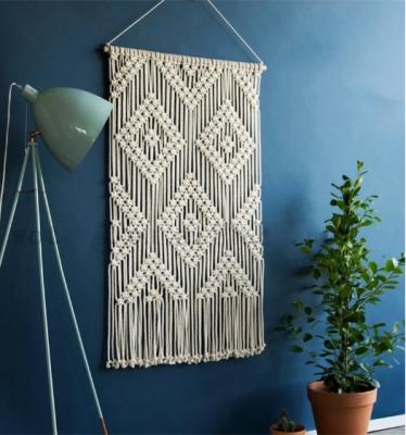 China Simply 2021 Home Decor New Arrival Art Woven Macrame Tapestry Hot Sales Handmade Wall Hanging Plain Cotton for sale