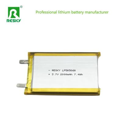 China Power Lithium Polymer Battery Cell 505060 2000mAh 7.4wh 3.7V For Medical Device for sale