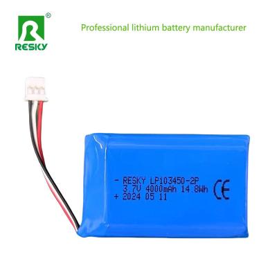 China Batería recargable de polímero de litio 103450 2p 4000mAh 3.7V Para PDA en venta