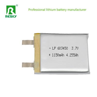 中国 太陽電池 リチウムポリマー電池セル 3.7V 603450 1200mAh 電池 エレベーターアラーム 販売のため