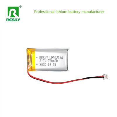 China Lithium-Polymer-Batteriezelle 902040 3,7V 700mAh 750mAh Für LED-Taschenlampe zu verkaufen