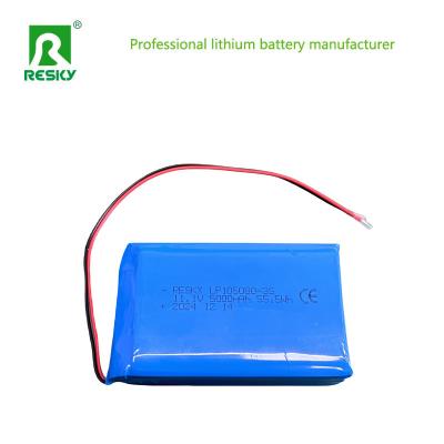 China Solar Li Polymer Battery Cell 105080 3S 11.1V 5000mAh For Remote Control Boat for sale