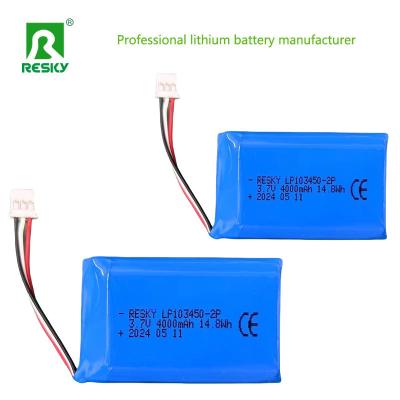 China Oplaadbare Li-accu 103450 1s2p 3.7V 4000mAh Te koop