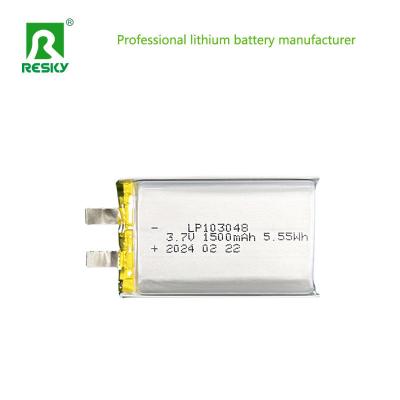 China 103048 Lithium-Polymer-Batteriezelle 3.7V 1500mAh 5.55wh Flach Li-Polymer-Batterien zu verkaufen