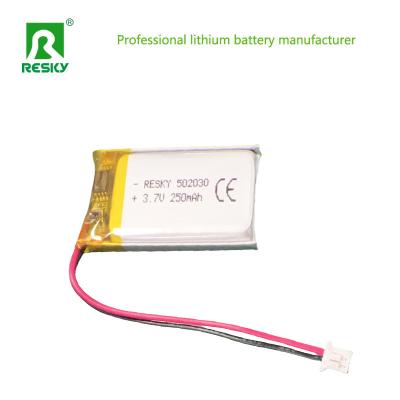 China Lithium Polymer Lipo Battery Cell 502030 3.7v 250mAh For Bluetooth Speaker for sale