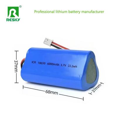 China Oplaadbare Li-ion batterij 11.1V 3s 18650 2200mAh Voor fietslicht Te koop