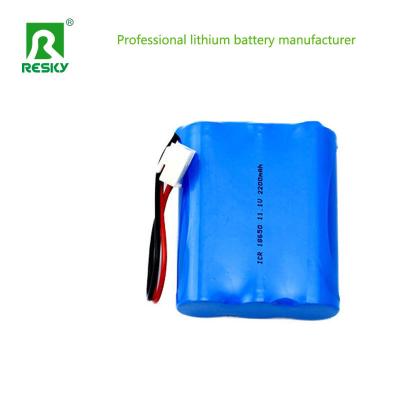 China Rechargeable Lithium Ion Battery Pack 18650 11.1V 2200mAh for sale