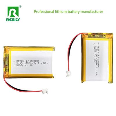 中国 500 サイクル リポ バッテリー パック 104060 3000mAh 33.3wh 3.7V 11.1V 販売のため