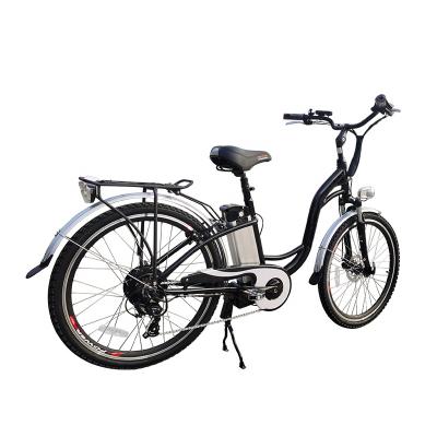 China Aluminum alloy 26 inch frame 500w 48V city cruiser step thru 7 speed ebike electric bicycle for sale